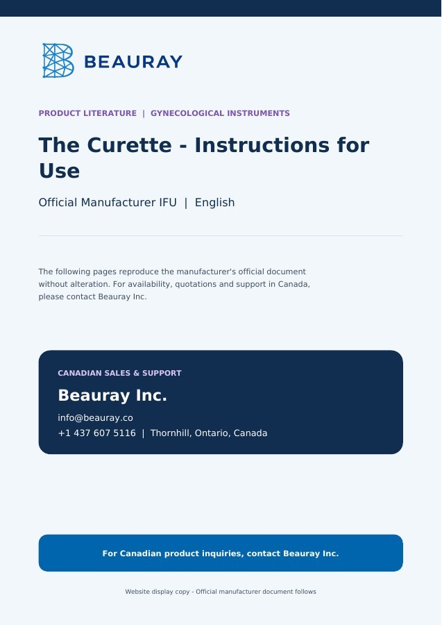 The Curette - Instructions for Use