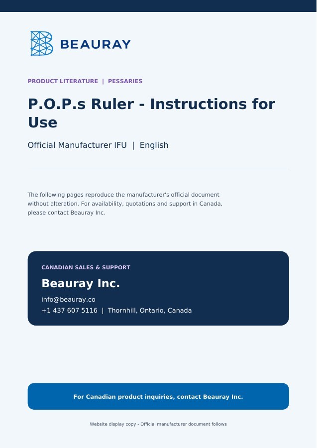P.O.P.s Ruler - Instructions for Use